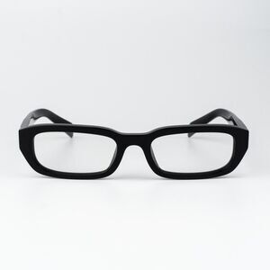 Prada Women Eyeglasses Black Rectangle PRB06S 16K08N NEW AUTHENTIC
